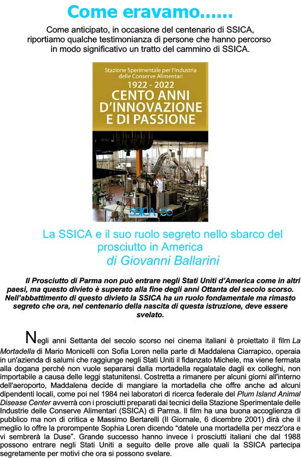 La SSICA e il suo ruolo segreto nello sbarco del prosciutto in America