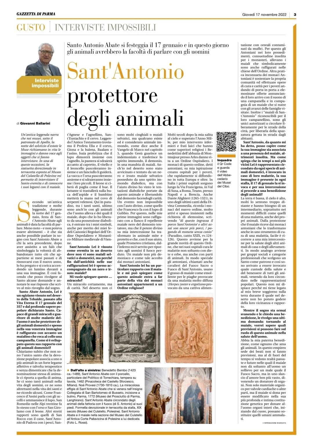 Sant'Antonio - protettore degli animali