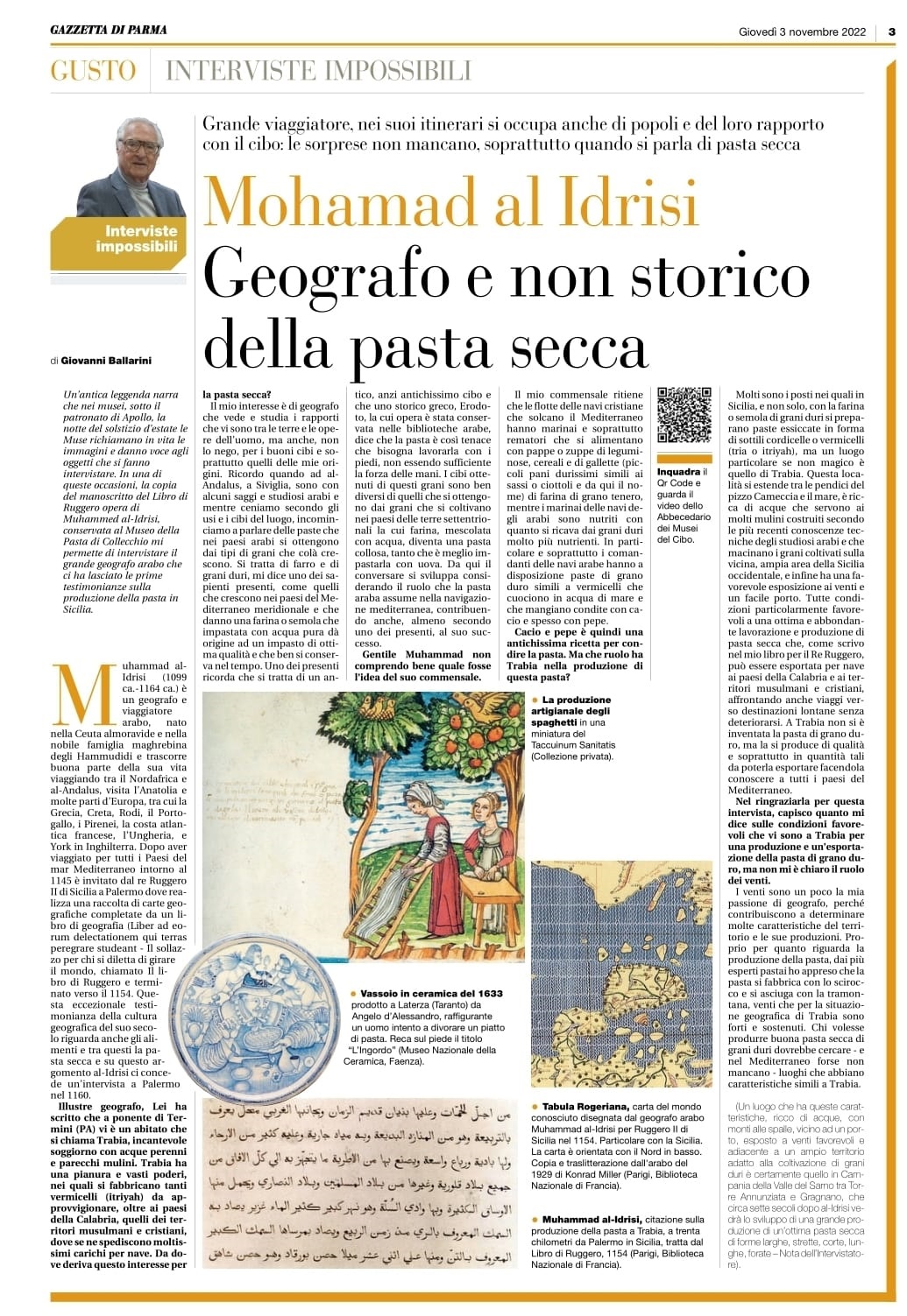 Mohamad al Idrisi - Geografo e non storico della pasta secca