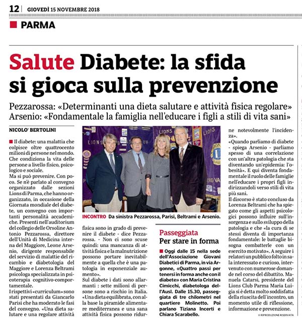 CONVEGNO SUL DIABETE ARTICOLO PICCOLO