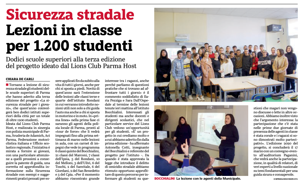 Gazzetta di Parma 22.01.2020