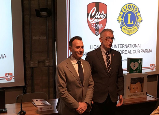 Lions: un defibrillatore per il CUS Parma
