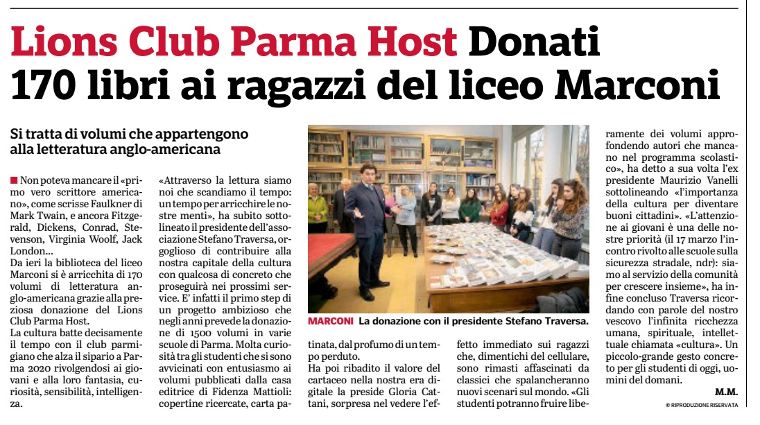 Gazzetta di Parma 16.01.2020